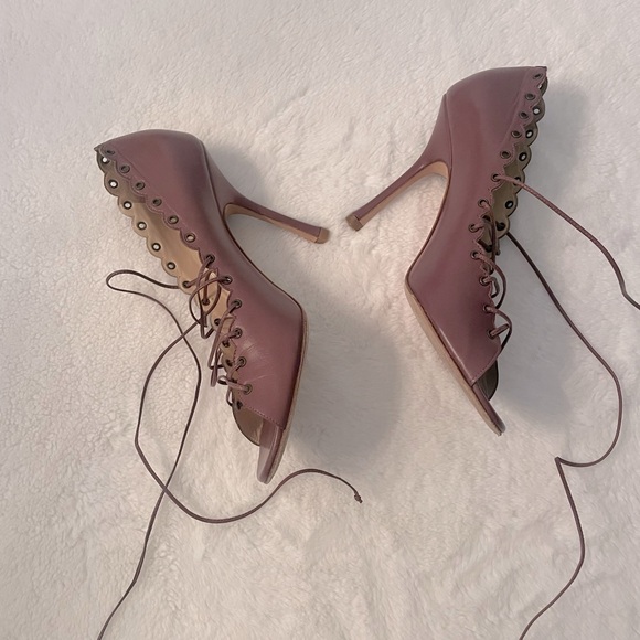 Preowned Jimmy Choo Heather Lace up Open Toe Sandals - Picture 3 of 6